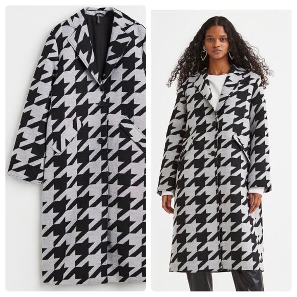 H&M Houndstooth Coat New - Picture 4 of 10